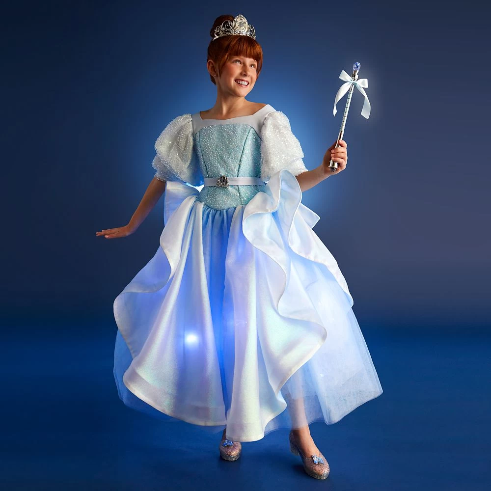 Disney Cinderella Light-Up Costume For Kids With Interactive Light-Up Wand And Tiara By A Leading Role 12 Disney Cinderella Light-Up Costume For Kids With Interactive Light-Up Wand And Tiara By A Leading Role - Image 10