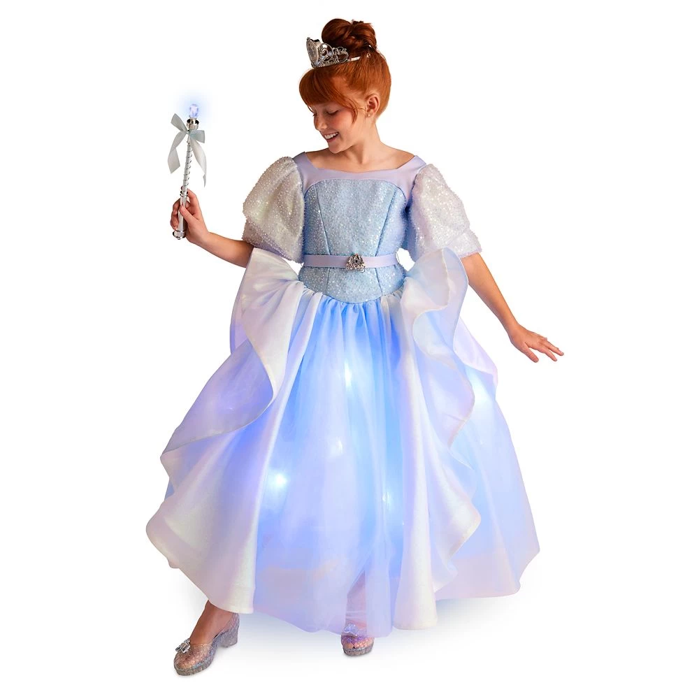 Disney Cinderella Light-Up Costume For Kids With Interactive Light-Up Wand And Tiara By A Leading Role 3 Disney Cinderella Light-Up Costume For Kids With Interactive Light-Up Wand And Tiara By A Leading Role