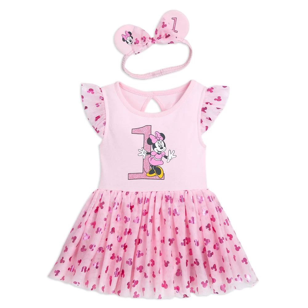 Disney Minnie Mouse 1st Birthday Dress Set For Baby 3 Disney Minnie Mouse 1st Birthday Dress Set For Baby