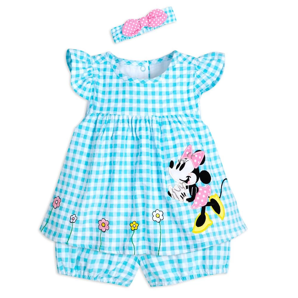 Disney Minnie Mouse Gingham Dress Set For Baby 3 Disney Minnie Mouse Gingham Dress Set For Baby
