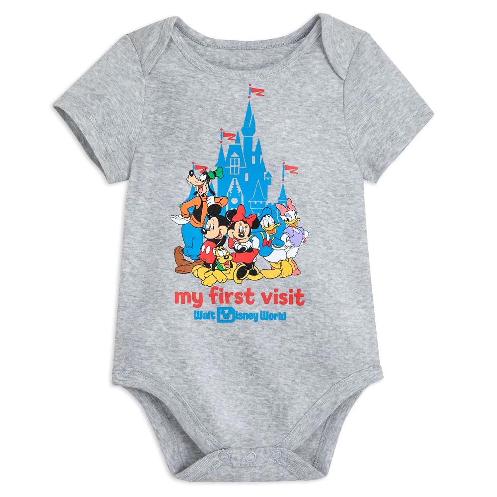 Mickey Mouse And Friends ''My First Visit'' Bodysuit For Baby – Walt Disney World 3 Mickey Mouse And Friends ''My First Visit'' Bodysuit For Baby – Walt Disney World