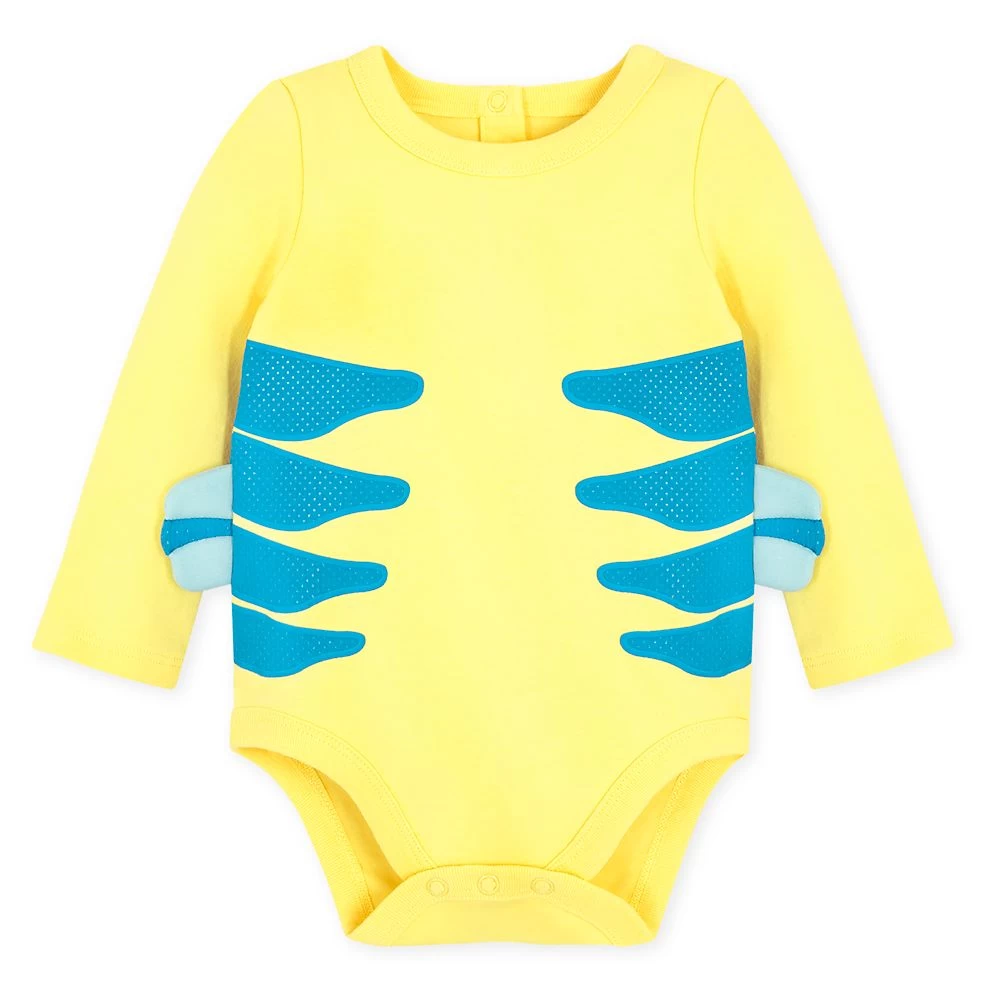 Disney Flounder Costume Bodysuit For Baby – The Little Mermaid 5 Disney Flounder Costume Bodysuit For Baby – The Little Mermaid - Image 3