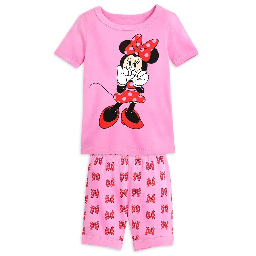 Disney Minnie Mouse Short Sleep Set For Girls 3 Disney Minnie Mouse Short Sleep Set For Girls