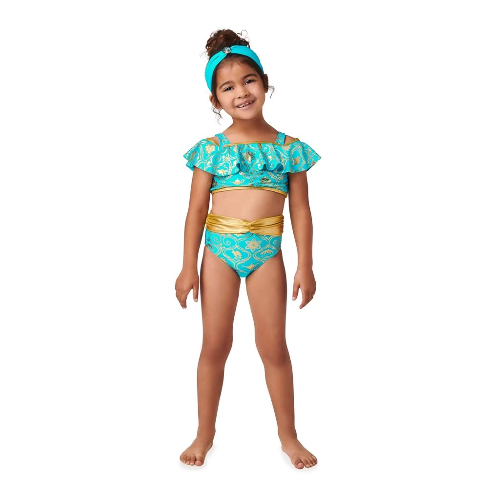 Disney Jasmine Deluxe Swimsuit For Girls – Aladdin 4 Disney Jasmine Deluxe Swimsuit For Girls – Aladdin - Image 2