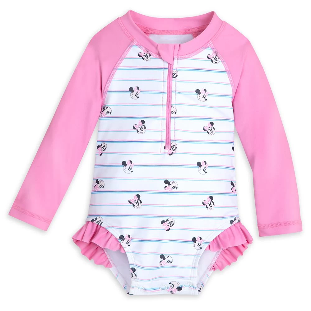 Disney Minnie Mouse Rash Guard Swimsuit For Baby 3 Disney Minnie Mouse Rash Guard Swimsuit For Baby