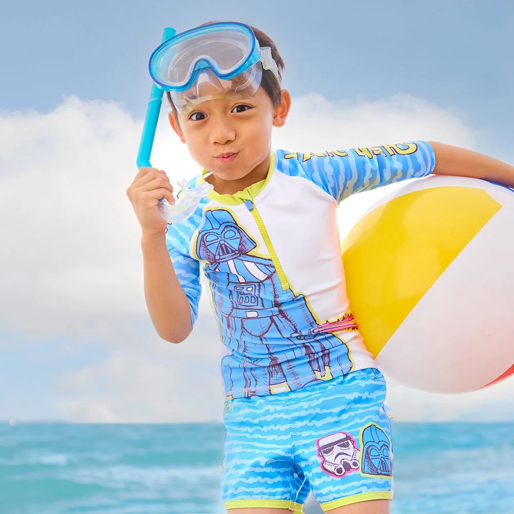 Disney Darth Vader Half-Zip Rash Guard For Kids – Star Wars 4 Disney Darth Vader Half-Zip Rash Guard For Kids – Star Wars - Image 2