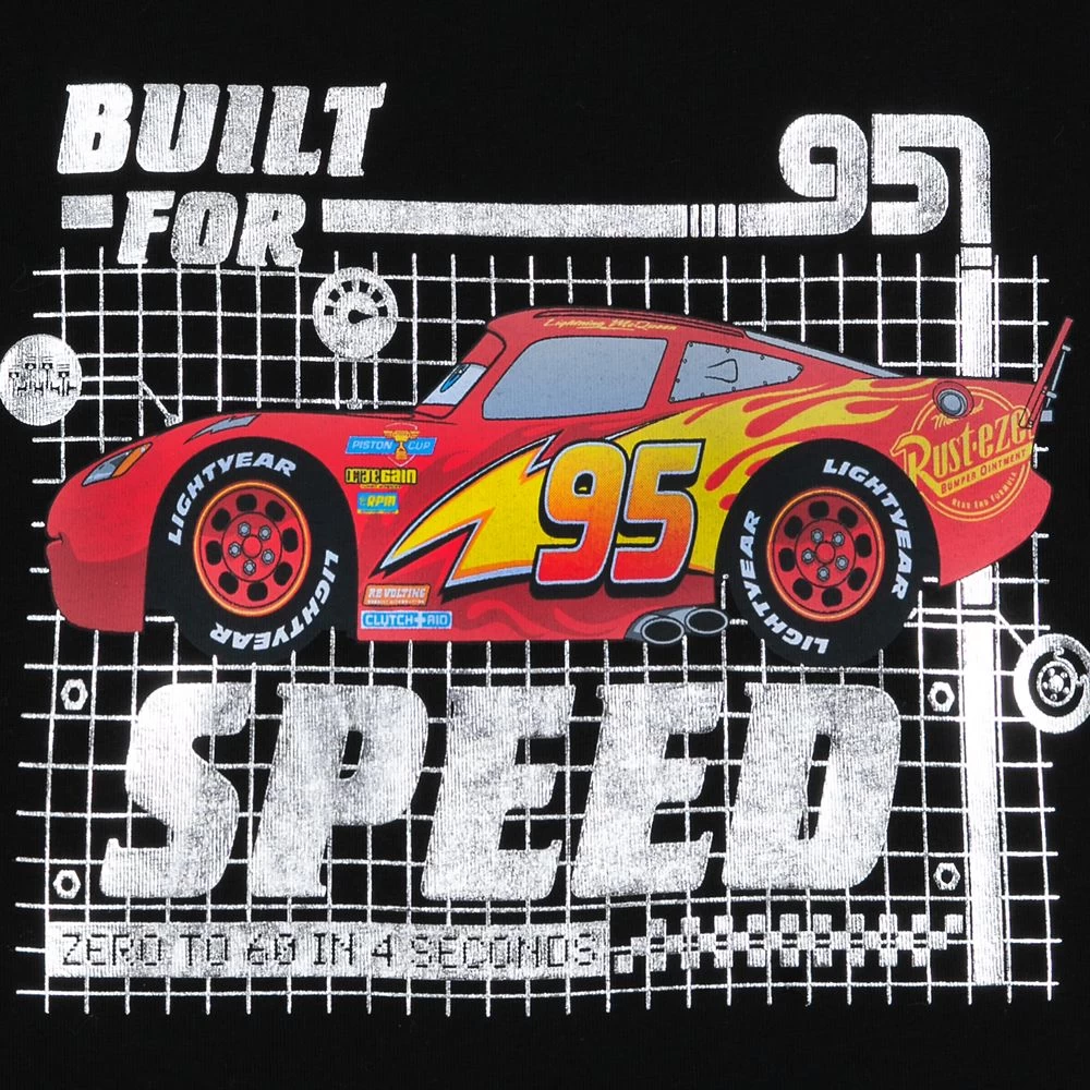 Disney Lightning McQueen ''Built For Speed'' T-Shirt For Kids – Cars 4 Disney Lightning McQueen ''Built For Speed'' T-Shirt For Kids – Cars - Image 2
