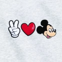 Disney Mickey Mouse ''Peace, Love, Mickey'' Pullover Sweatshirt For Women 9 Disney Mickey Mouse ''Peace, Love, Mickey'' Pullover Sweatshirt For Women -Girls Clothing Store 5102057430347 3