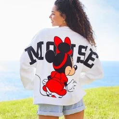 Disney Minnie Mouse Back To Front Pullover Sweatshirt For Women -Girls Clothing Store 5102106030189 4
