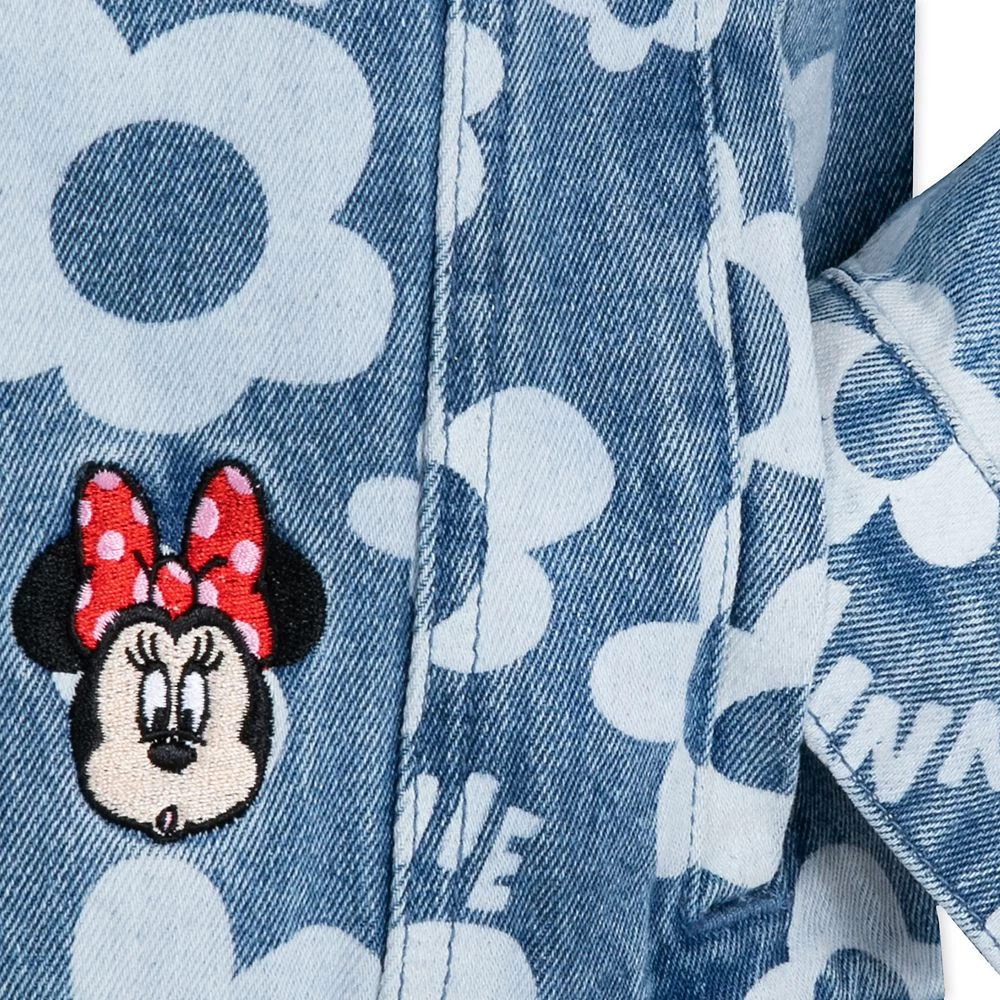 Disney Minnie Mouse Floral Denim Jacket For Women 6 Disney Minnie Mouse Floral Denim Jacket For Women - Image 4
