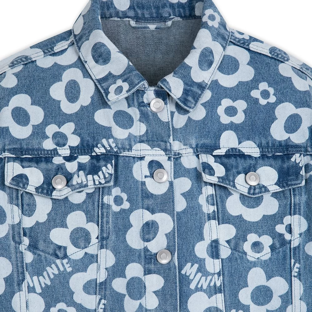 Disney Minnie Mouse Floral Denim Jacket For Women 7 Disney Minnie Mouse Floral Denim Jacket For Women - Image 5