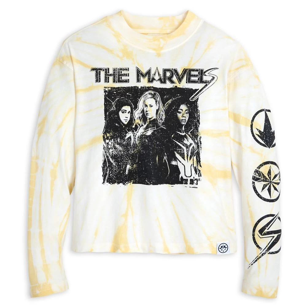 Disney The Marvels Long Sleeve Tie-Dye T-Shirt For Women 3 Disney The Marvels Long Sleeve Tie-Dye T-Shirt For Women