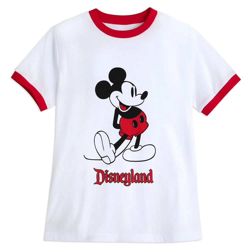 Mickey Mouse Standing Ringer T-Shirt For Women – Disneyland 3 Mickey Mouse Standing Ringer T-Shirt For Women – Disneyland
