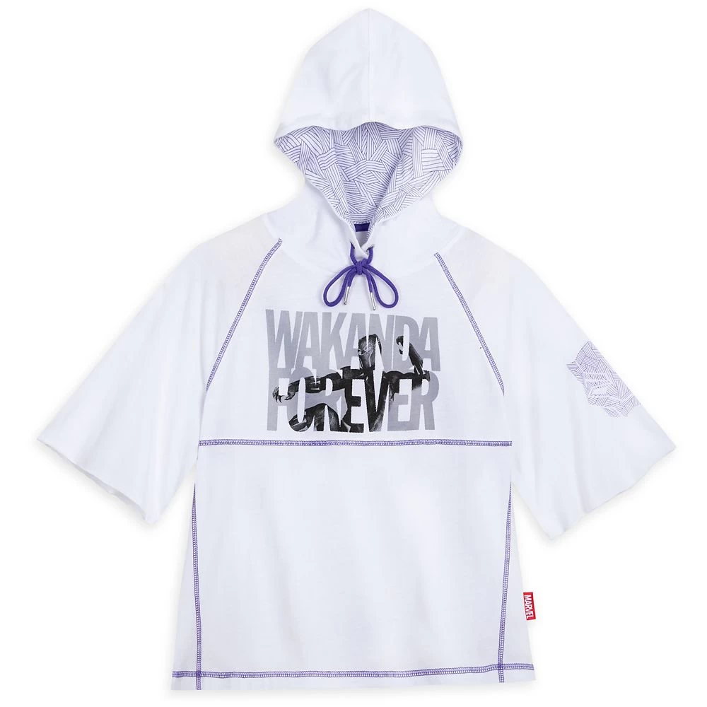 Disney Black Panther Short Sleeve Pullover Hoodie For Women 3 Disney Black Panther Short Sleeve Pullover Hoodie For Women