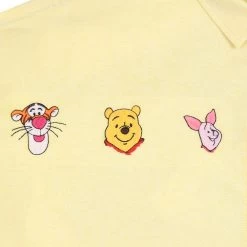 Disney Winnie The Pooh Long Sleeve Oxford Shirt For Women -Girls Clothing Store 5106106880233 5