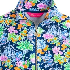 Mickey And Minnie Mouse Zip Pullover For Women By Lilly Pulitzer – Disney Parks -Girls Clothing Store 5106107140121 3