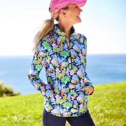 Mickey And Minnie Mouse Zip Pullover For Women By Lilly Pulitzer – Disney Parks -Girls Clothing Store 5106107140121 6
