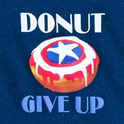 Disney Captain America Donut T-Shirt For Adults -Girls Clothing Store 5205048020246 2