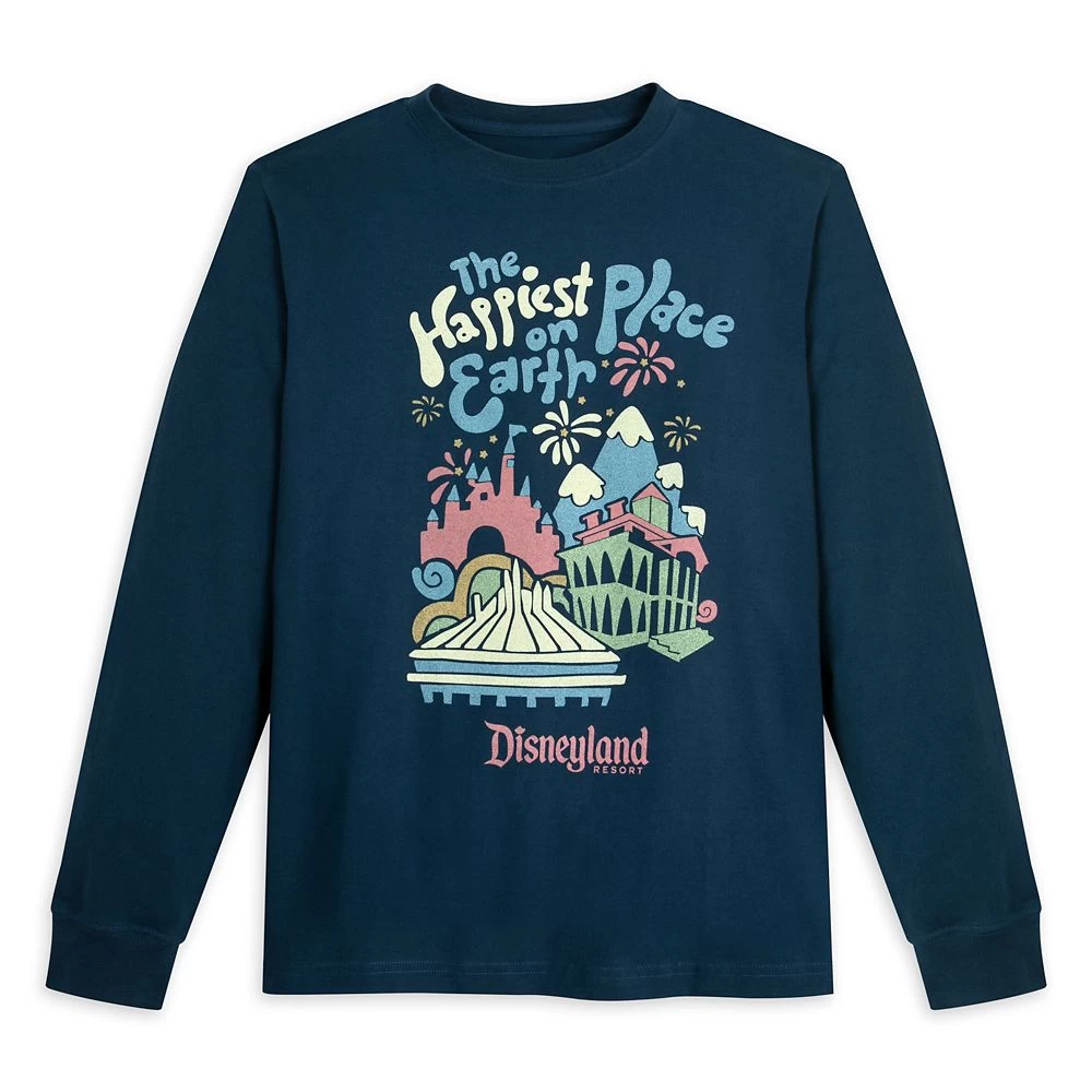 Disneyland ''The Happiest Place On Earth'' Long Sleeve T-Shirt For Adults 3 Disneyland ''The Happiest Place On Earth'' Long Sleeve T-Shirt For Adults