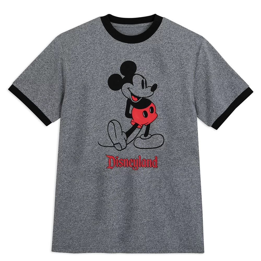 Mickey Mouse Standing Ringer T-Shirt For Adults – Disneyland 3 Mickey Mouse Standing Ringer T-Shirt For Adults – Disneyland