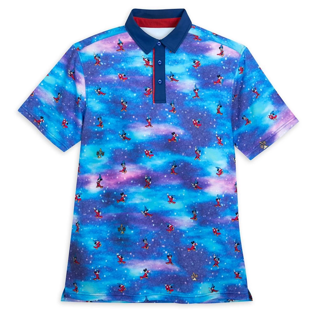 Disney Sorcerer Mickey Mouse Polo Shirt For Men By RSVLTS – Fantasia 3 Disney Sorcerer Mickey Mouse Polo Shirt For Men By RSVLTS – Fantasia