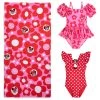 Disney Minnie Mouse Red Swim Collection For Girls -Girls Clothing Store psredminniemouseswim010124